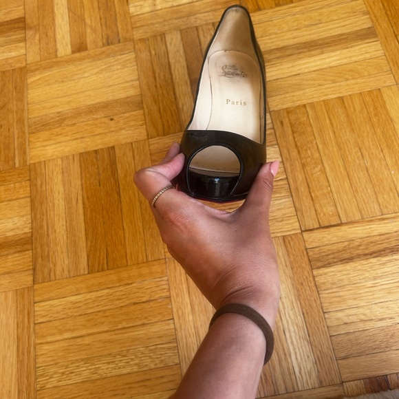 Christian Louboutin Shoes - Christian Louboutin Black Peep-Toe Heels
